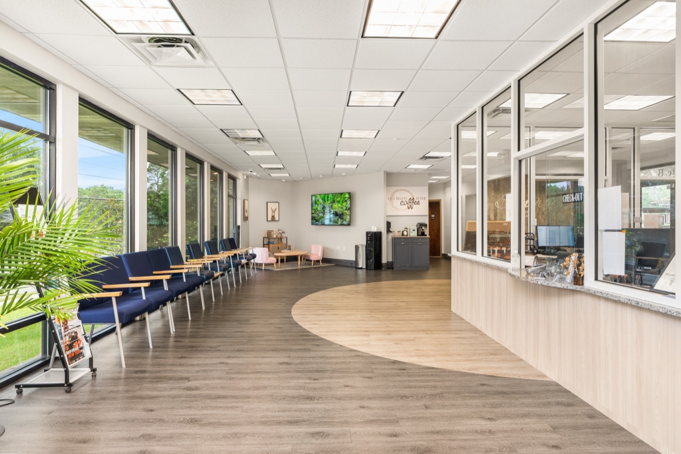Waiting area at Synergy Med Spa
